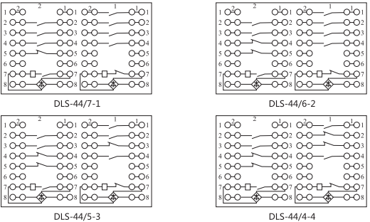 DLS-41/10-2雙位置繼電器內部連接線圖片3